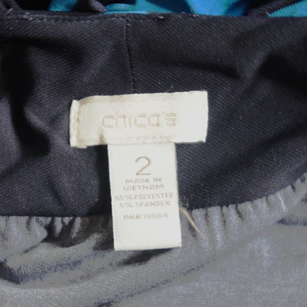 REDUCED Chicos Women's Slimming Striped Maxi Dress Size 2 (L -12) - Picture 4 of 4